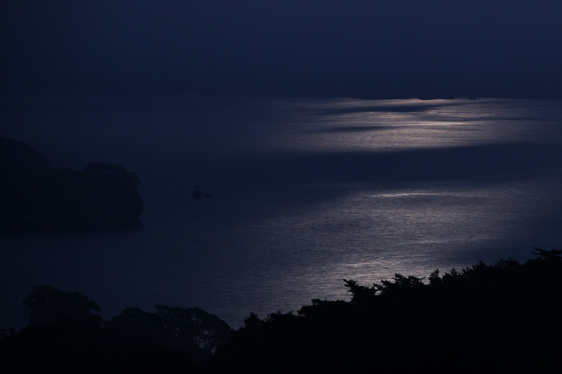 松島 満月と花火_b0191074_13113822.jpg