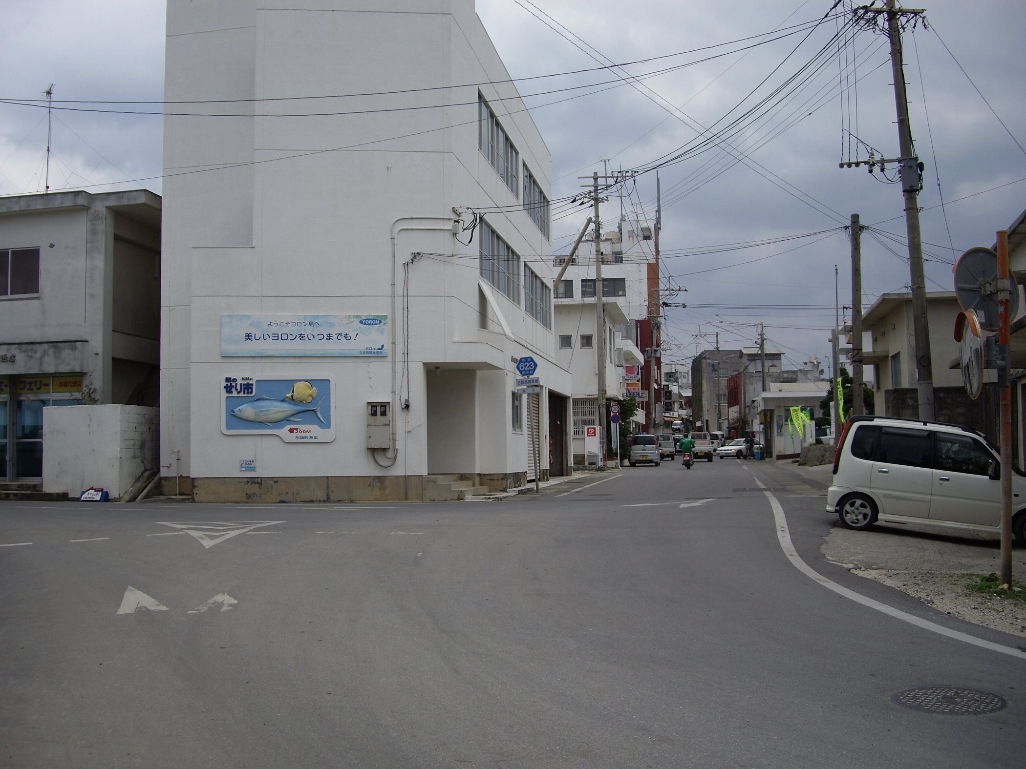 与論島一番の繁華街“茶花”の商店街_e0032991_10423853.jpg
