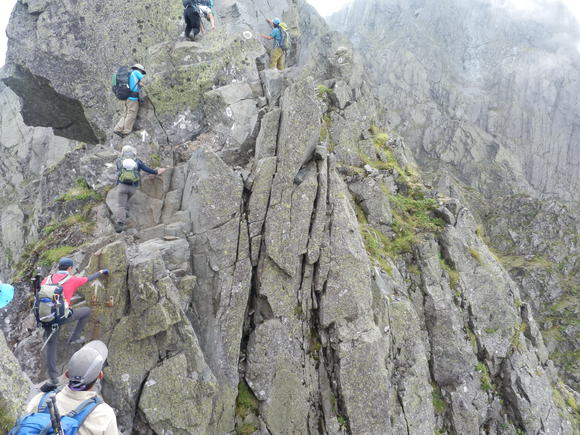 11 08 15 南岳 大キレット 北穂高 初心者の北アルプス 大キレット ジャンダルム 西穂 槍縦走