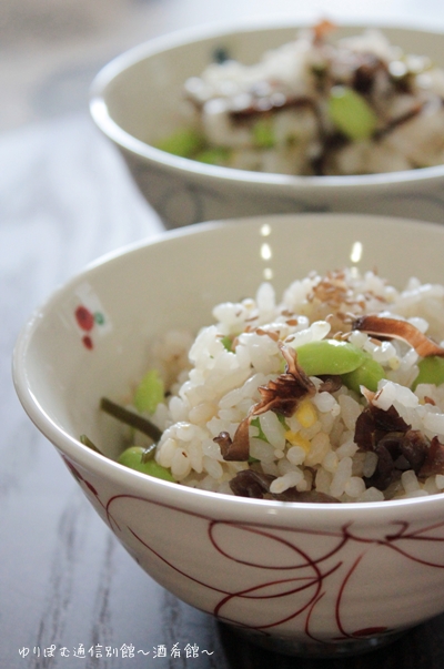 岩手産の乾燥きくらげを使ったきくらげご飯。_e0192461_1047258.jpg