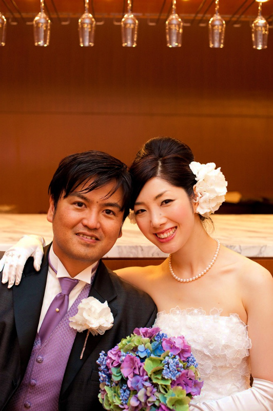 新郎新婦様からのメール　ステンドグラス　アジサイのキャスケードブーケ　ポールボキューズ様へ_a0042928_17591544.jpg