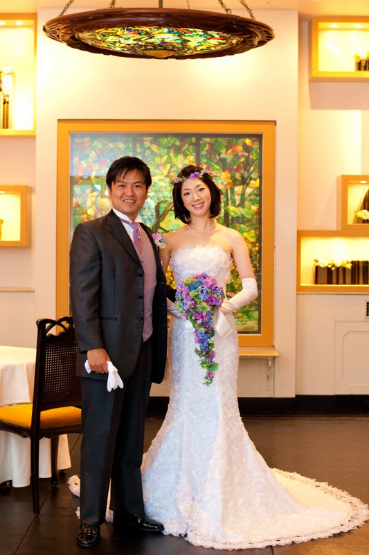 新郎新婦様からのメール　ステンドグラス　アジサイのキャスケードブーケ　ポールボキューズ様へ_a0042928_180022.jpg