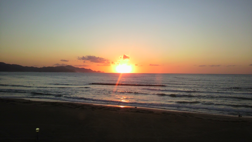 夕日とライダーさん_a0200771_1456619.jpg