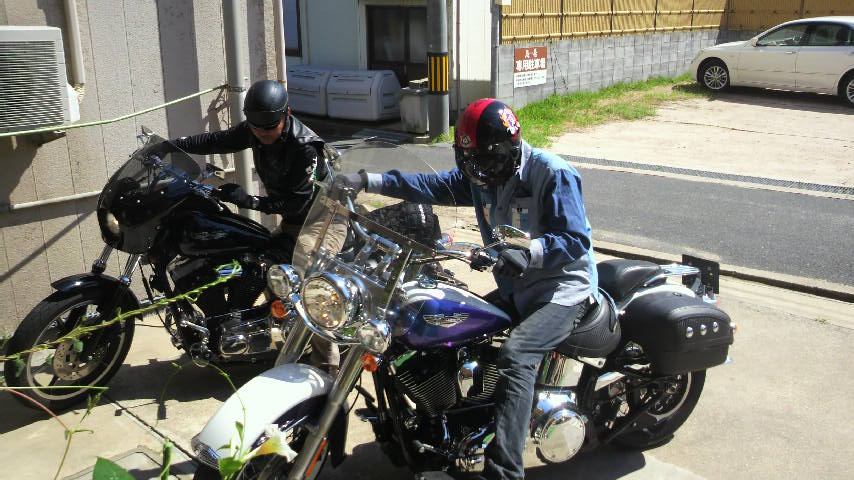 夕日とライダーさん_a0200771_154111.jpg