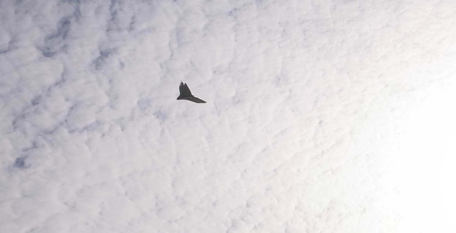 鱗雲と複葉機と無尾翼機_d0067943_20345921.jpg
