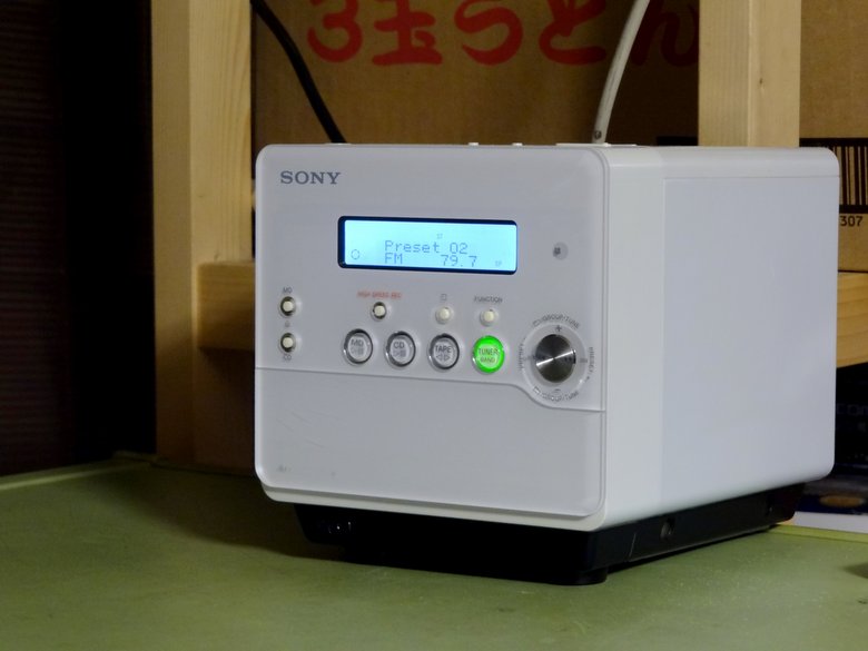 再生のみ可】SONY/CMT-A01MD/ソニーMD CDコンポ※ラジオ不可 ジャンクで