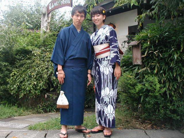 キリリと紺色浴衣で 京都嵐山 着物レンタル 遊月 徒然日記