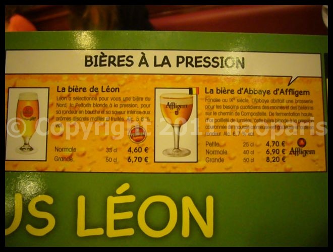 【LEON】金曜日の夜はLEONでムール・フリッツ(サンジェルマン界隈)PARIS_a0014299_2122882.jpg