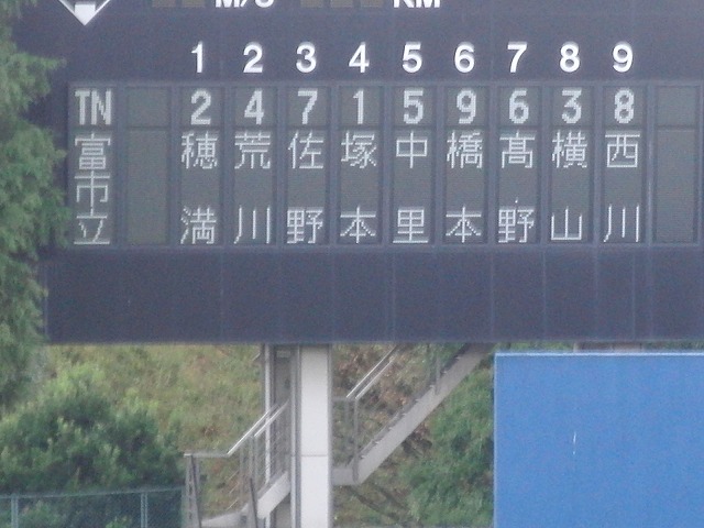 秋季高校野球県大会　富士市立高校　堂々の準優勝！_f0141310_747027.jpg