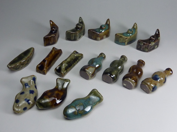 金城次郎 漁形箸置き 2個セット 金城次郎作 お魚の箸置き | 熱い