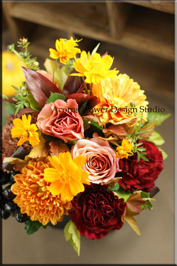 プリザーブドフラワーと生花のアレンジ_f0215262_22265495.jpg