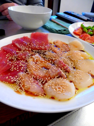 夕食、海鮮づくし_c0201334_7392482.jpg