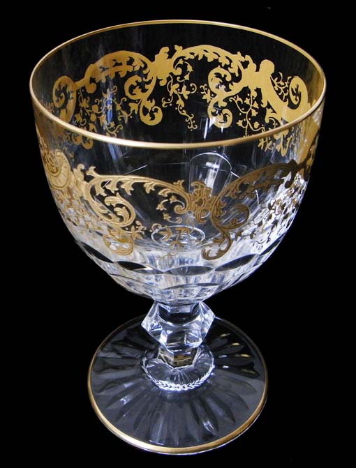 希少価値[Saint-Louis]サンルイ☆クリスタル金彩グラスフランス