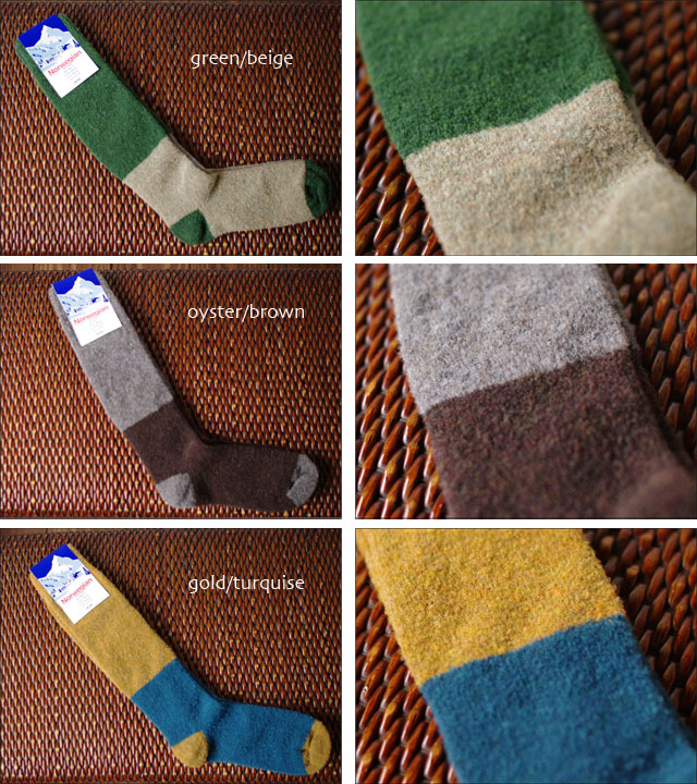 NORWEGIAN STYLE [ ノルウェージャン スタイル] bluky long 2-tone socks_f0051306_19501734.jpg