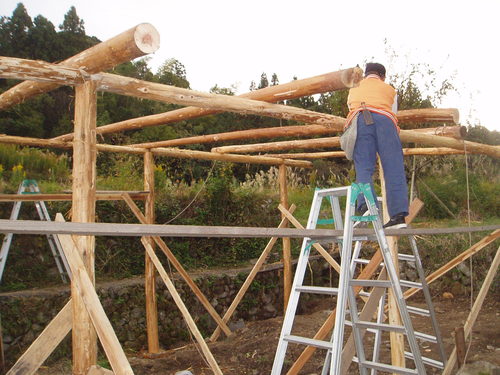登り窯ができるまで 2.屋根作り Roof_d0247023_23423372.jpg