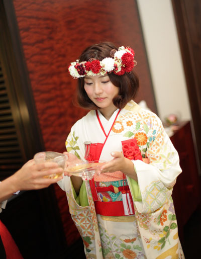 水引をあしらった和の花冠&ブートニア*シルクフラワー 星のや軽井沢 阿結抄様 2_a0115684_1625155.jpg