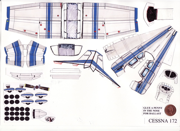 10月26日：  Cessna 172 型紙検討_d0163003_102553.jpg