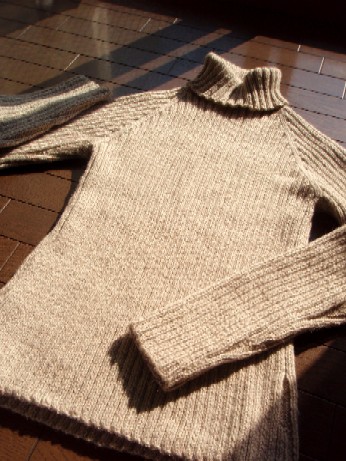 縦もあれば横もある 暖かいリブ編み 楽子の小さなことが楽しい毎日