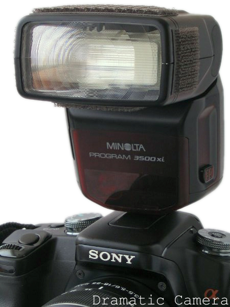 ソニーαデジタルに旧ミノルタ製ストロボ : ドラマチックカメラ