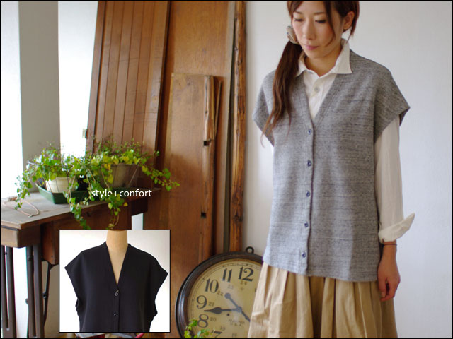 style+confort [スティール プラス コンフォート] 裏毛ベスト [102-82604] LADY\'S_f0051306_17461093.jpg