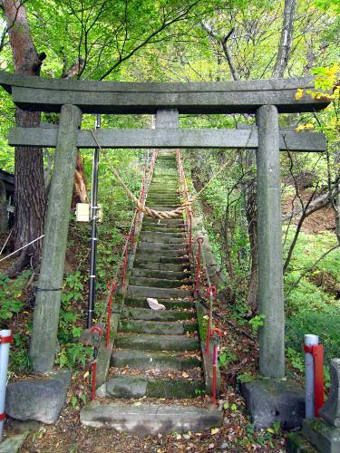 鳴子温泉 八幡神社と足湯 宮城県 963 77