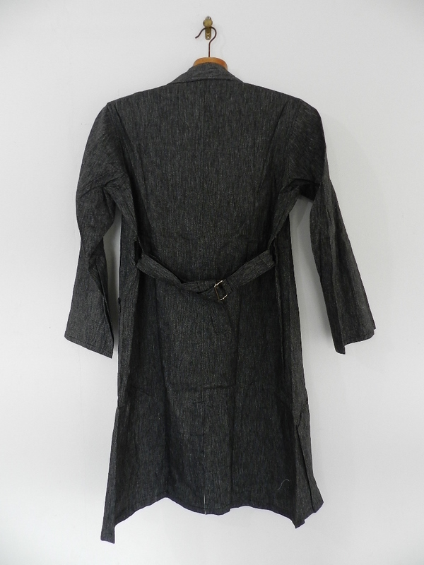 French Black chambray atelier coat dead stock_f0226051_15275988.jpg