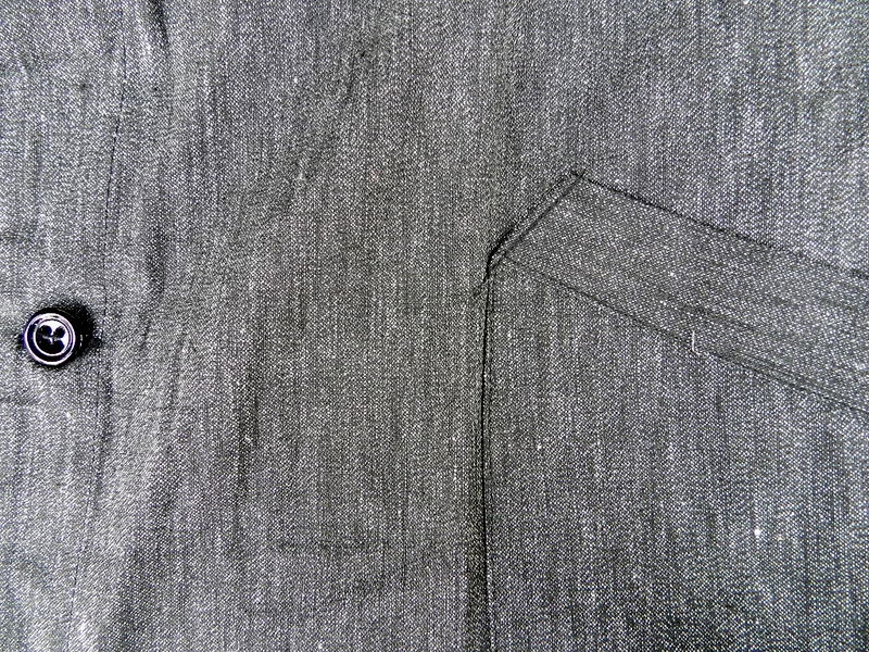 French Black chambray atelier coat dead stock_f0226051_15291415.jpg