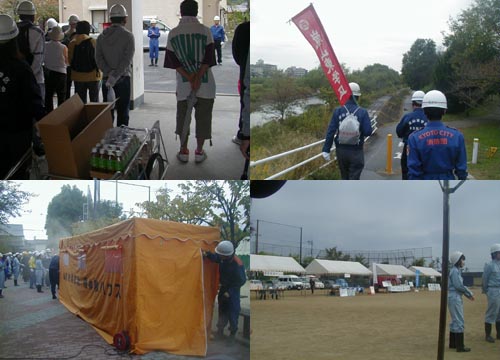 ●防災訓練の放水と病院のベッドでの夢_d0053294_039367.jpg