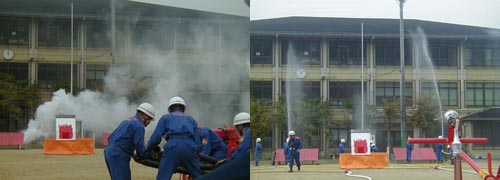 ●防災訓練の放水と病院のベッドでの夢_d0053294_0401650.jpg