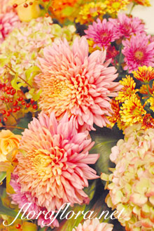 秋色 桜色 和のご披露宴装花１　目黒雅叙園様_a0115684_1382774.jpg
