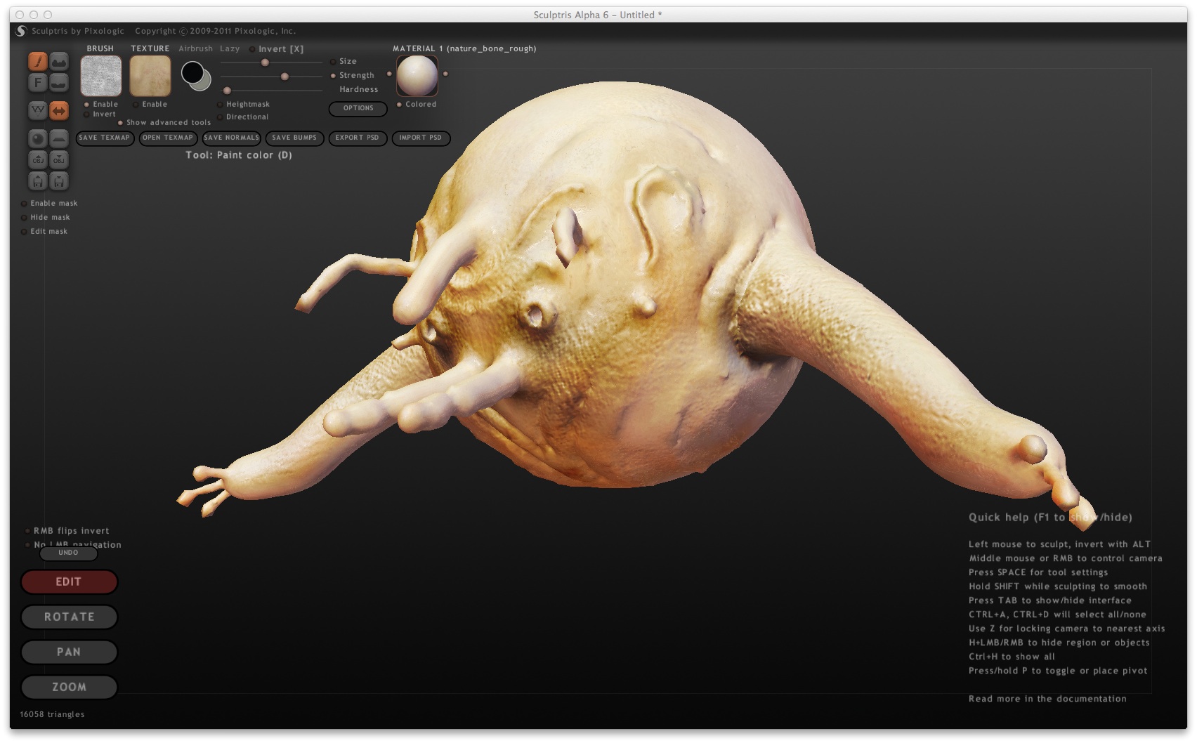 sculptrisでモデリング『微生物』テクスチャペイントも_a0011382_16595015.jpg