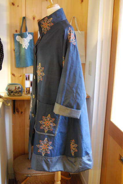 着物リメイク・大島コート_d0127925_10335985.jpg