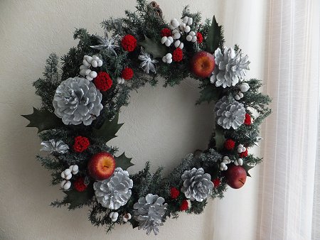 クリスマスリースだよ~_b0238118_20453253.jpg