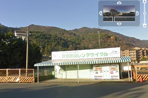 ●嵐山駅前の変化、その161(グーグル:円形階段、ホテル、広場、脇道)_d0053294_0275941.jpg
