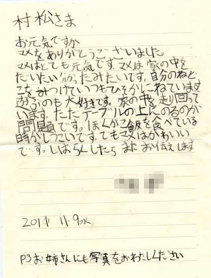 マメちゃん通信〜♪/つくねとがんも/健ちゃん_d0071596_20431345.jpg