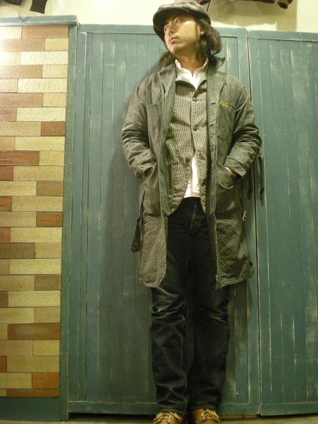 ブラックシャンブレー ショップコート_d0160378_23285199.jpg