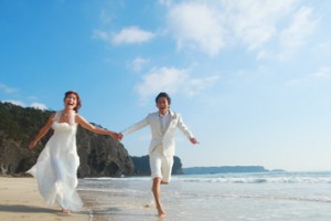 結婚式前撮り撮影 静岡 海のウェディングフォト Petite Rose