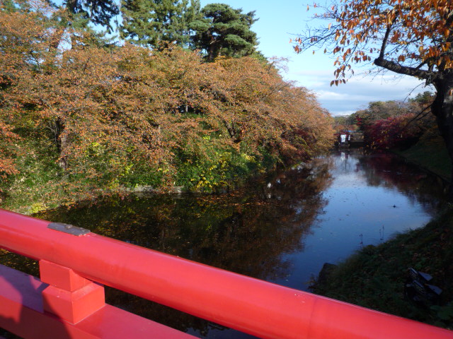 着物で青森・羽織と衿まき・弘前城の美しい紅葉。_f0181251_17105751.jpg