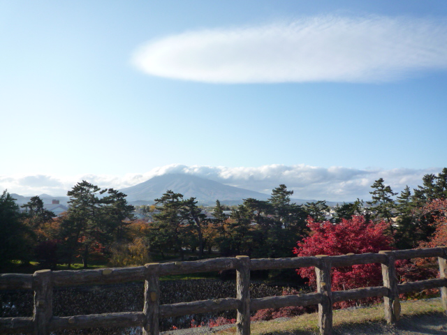 着物で青森・羽織と衿まき・弘前城の美しい紅葉。_f0181251_1723853.jpg