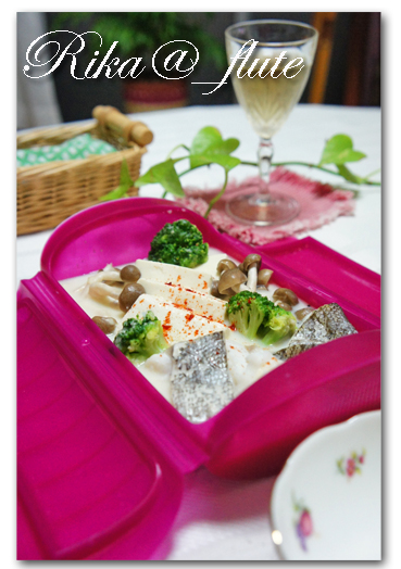 鱈とお豆腐のクリーム煮 ルクエで一人鍋_c0103827_20144250.jpg