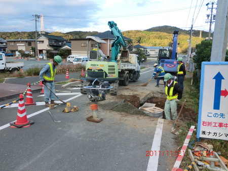 松並木環境美化活動　並木橋付近は公共工事ラッシュ_b0205192_20342322.jpg