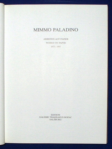 PALADINO/ミンモ・パラディーノ 作品集 アート 絵画 彫刻 洋書