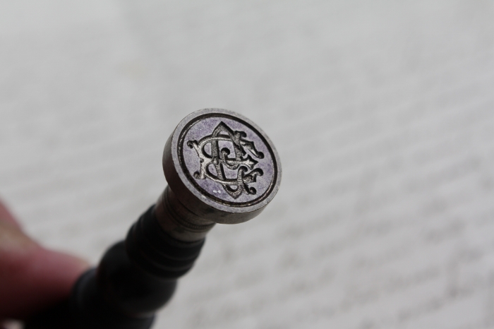 フランス製 アンティーク シーリングスタンプ 木製ハンドル No 44