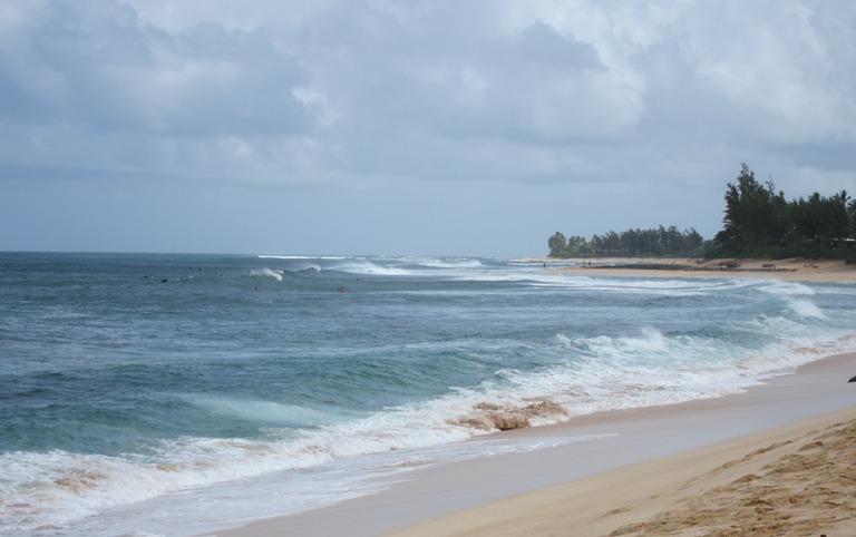 2011.10月 Hawaii vol.22　ノースのビーチにフリフリ・チキンとシェイブ・アイス_e0138560_22582621.jpg