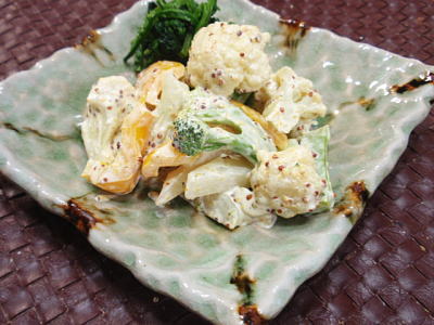 ブロッコリーとカリフラワーの粒マスタードサラダ レシピ付 Kajuの 今日のお料理 簡単レシピ