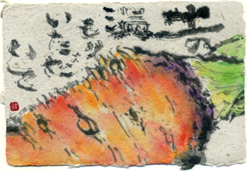 にんじん 明日は搬入です 北川ふぅふぅの 赤鬼と青鬼のダンゴ 絵てがみのある暮らし にんじん 明日は搬入です 北川ふぅふぅの 赤鬼と青鬼のダンゴ 絵てがみのある暮らし