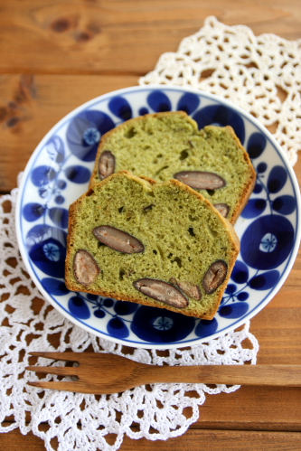 茶福豆の抹茶パウンド＆秋映りんご煮_b0115579_15155876.jpg