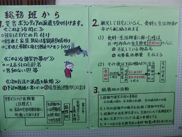 富士高を避難所とする近隣4区の合同避難所訓練 その2_f0141310_831236.jpg
