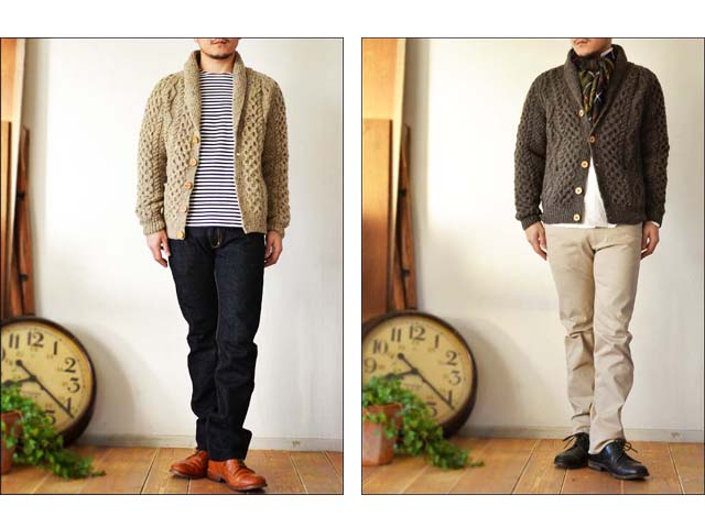 Athena Designs [アテナデザイン] SHAWL CARDIGAN [ケーブル編み
