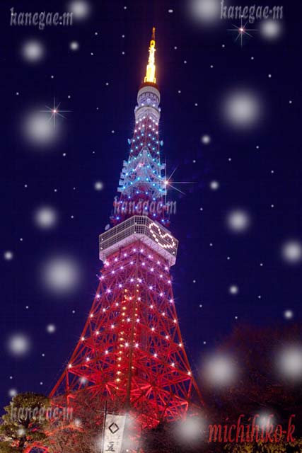 東京タワークリスマスライトアップ 風景写真家 鐘ヶ江道彦のフォトブログ